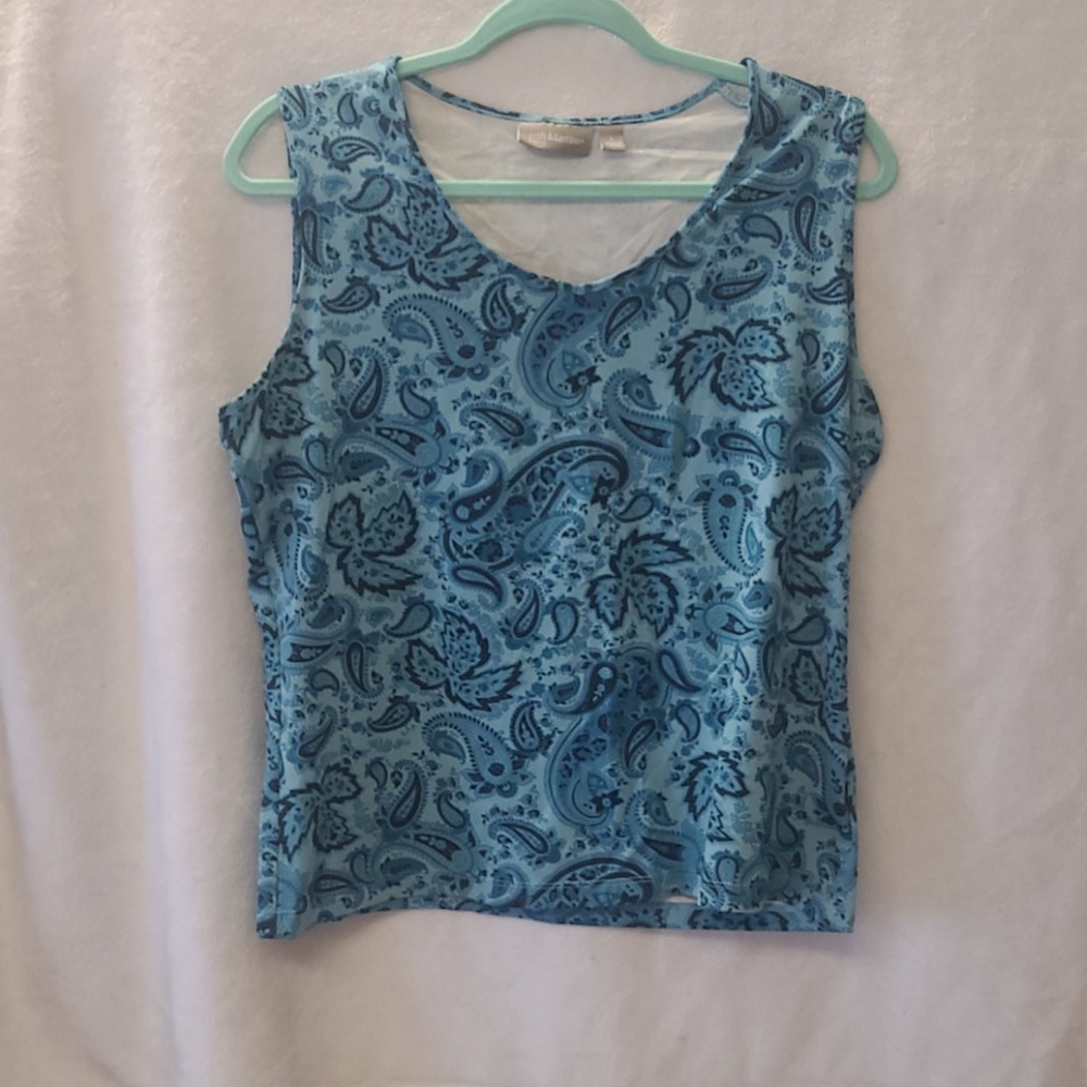 Teal stretch tank top